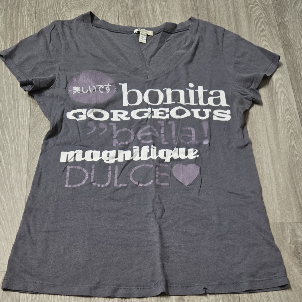 Love Women's Charcoal Graphic Tee